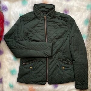 Kut from the Kloth Dark Green Quilted Puffer Jacket